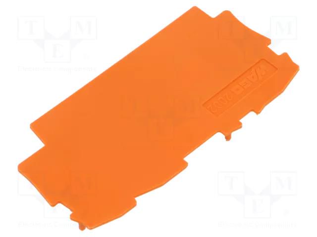 End/partition plate; orange; 2002 WAGO 2002-1392