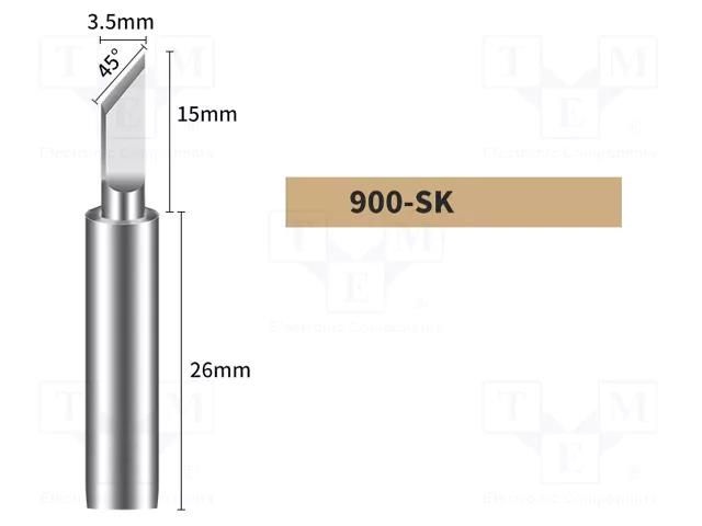 Tip; knife; 3.5mm; for soldering station BAKON BK900-SK