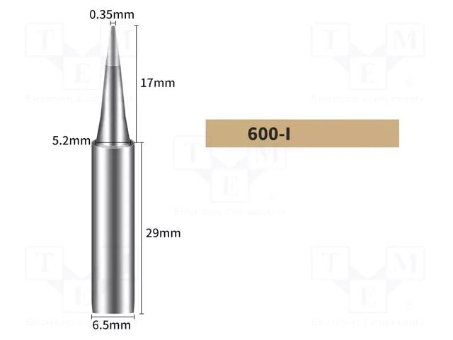 Tip; conical; 0.35mm; for soldering station BAKON BK600-I