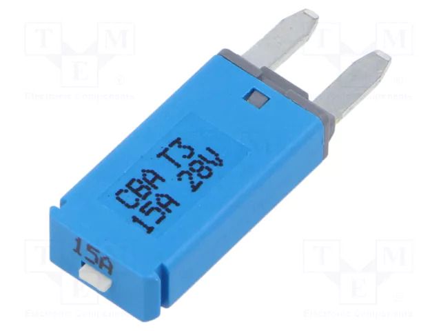 Fuse: thermal; 15A; 28VDC; automotive; 12.45mm ESKA 341129-MR