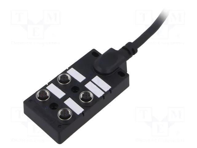 Transition: splitter; 24V; PIN: 5; IP67; 2A; 10m; IN: 4; OUT: 1 AMPHENOL DB125A4CABDPS7B10