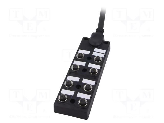 Transition: splitter; 24V; PIN: 5; IP67; 2A; 4m; IN: 8; OUT: 1 AMPHENOL DB125A8CABDPS7B04