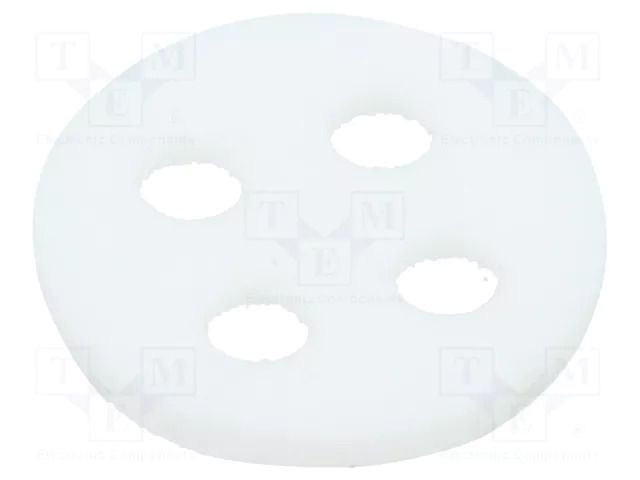 Spacer sleeve; LED; Øout: 5.1mm; L: 0.9mm; white; Holes pitch: 2.5mm BIVAR 104-020