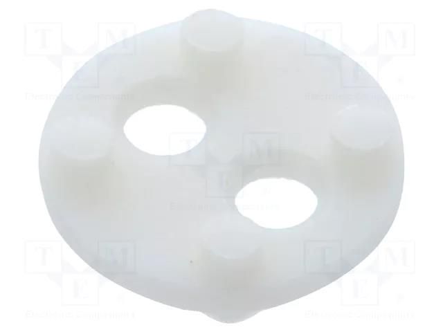 Spacer sleeve; LED; Øout: 6.4mm; ØLED: 3mm,5mm; L: 1.8mm; white BIVAR 450-070