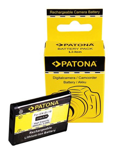 Battery for Nikon CoolPix S4100 S3100 S2500 EN-EL19 ENEL19, PATONA 1090 4260226328579