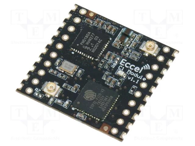 RFID reader; 3.3÷5V; GPIO,NFC,serial,TTL,UART,WPAN; 25.4x25.4mm ECCEL PEPPER-C1-MODULE