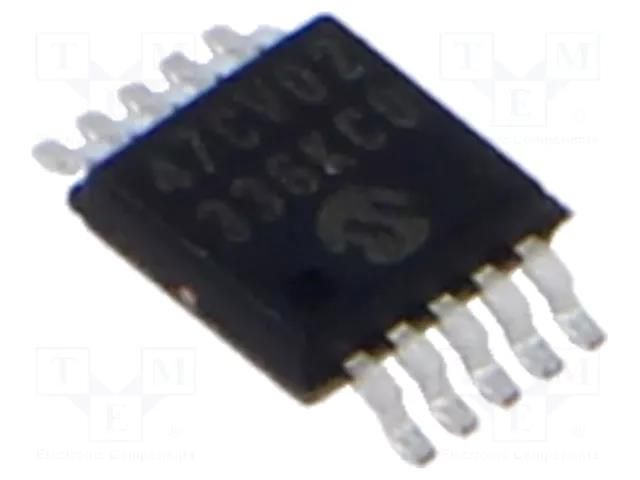 IC: D/A converter; 8bit; 3.4Msps; Ch: 2; 1.8÷5.5V; MSOP10; -40÷125°C MICROCHIP TECHNOLOGY MCP47CVB02-E/UN