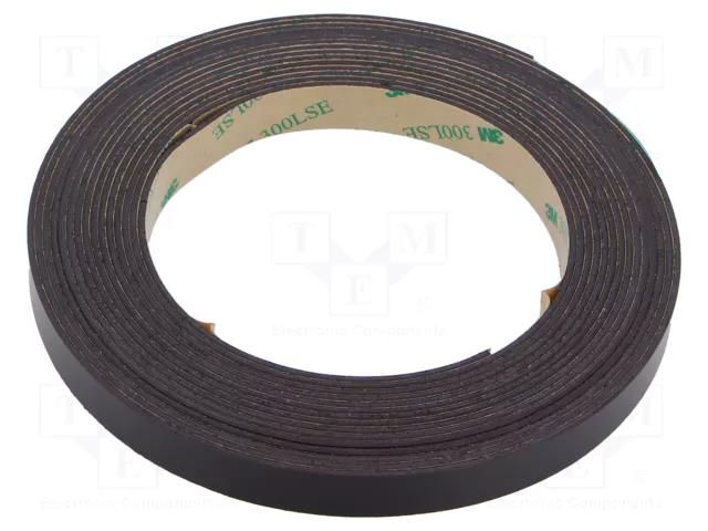 Tape: magnetic; W: 12mm; L: 5m; Thk: 1.55mm; caoutchouc; -40÷71°C 3M 3M-1317-12-5