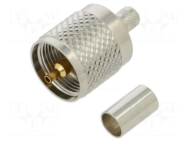 Connector: UHF (PL-259); plug; male; straight; crimped; for cable AMPHENOL RF 182115