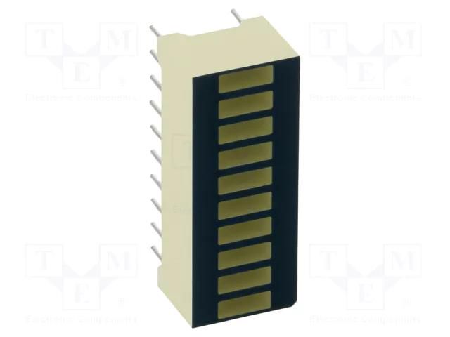 Display: LED; bargraph; red; 31000÷100000mcd; 25.4x10.16mm KINGBRIGHT ELECTRONIC DC-10SURKWA