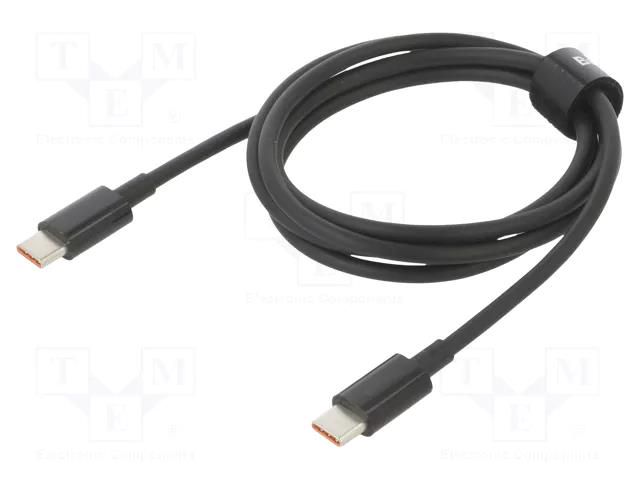 Cable; USB C plug,both sides; 1m; black; 100W BASEUS CATYS-B01