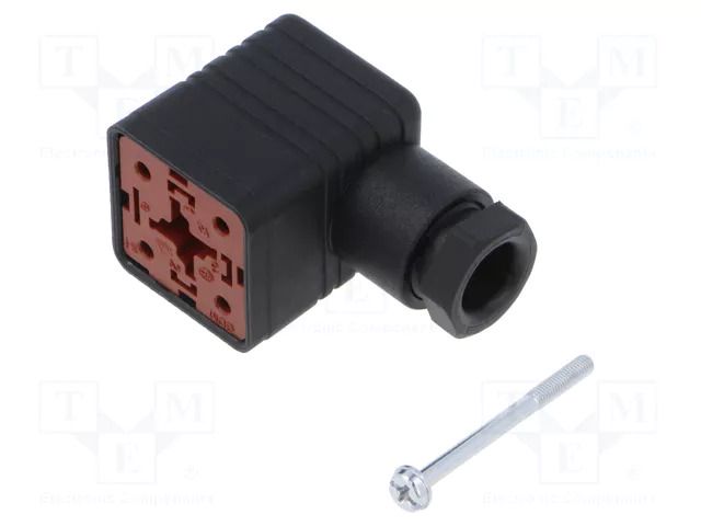 Connector: valve connector; plug; form A; 18mm; female; PIN: 4; 16A HIRSCHMANN GDM3009J