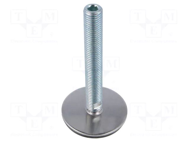 Foot; with no-slip disk,with lever; Base dia: 80mm; M20; steel ELESA+GANTER GN40-80-M20-125A3U