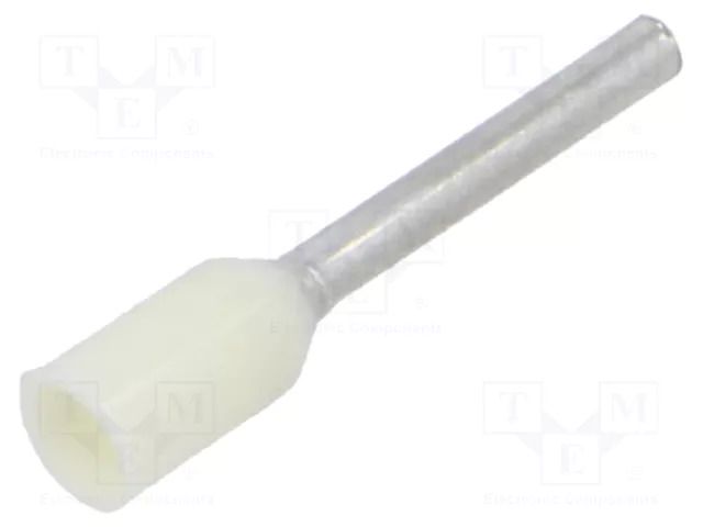 Tip: bootlace ferrule; insulated; copper; 0.5mm2; 10mm; tinned ERKO TE-0.5-10V/100