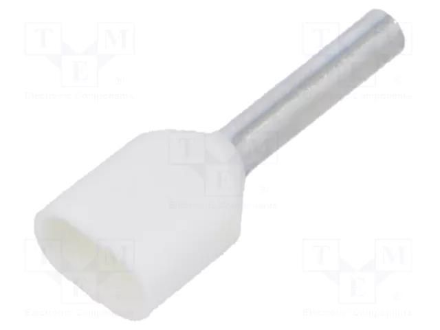Tip: bootlace ferrule; insulated,double; copper; 0.5mm2; 8mm ERKO TV-0.5-8/100