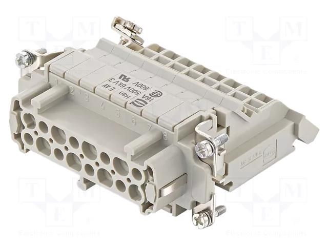 Connector: HDC; contact insert; female; Han E® AV; PIN: 16; 16+PE HARTING 09330164726