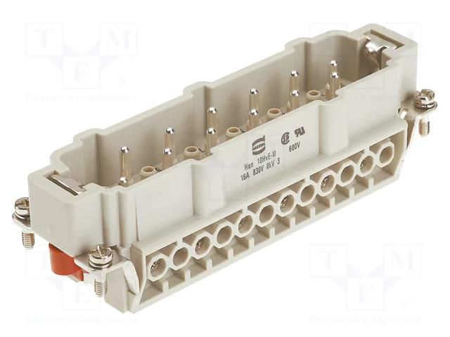 Connector: HDC; contact insert; male; Han Hv E®; PIN: 12(10+2) HARTING 09340102601