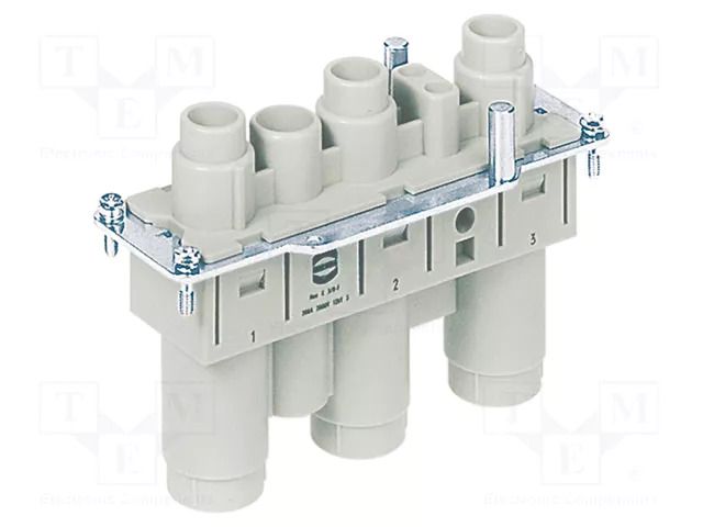 Connector: HDC; contact insert; female; 200A; 2kV; PIN: 3; size 24B HARTING 09380052721