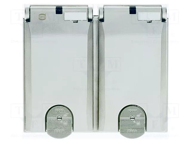 Double Frame, Ni plated, metal cover HARTING 39500000210