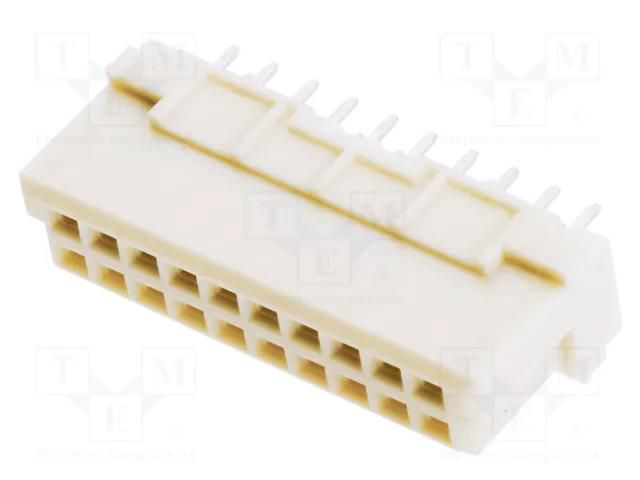 Connector: DIN 41612; socket; female; PIN: 20; straight; 2A; THT; a+b HARTING 09242206414
