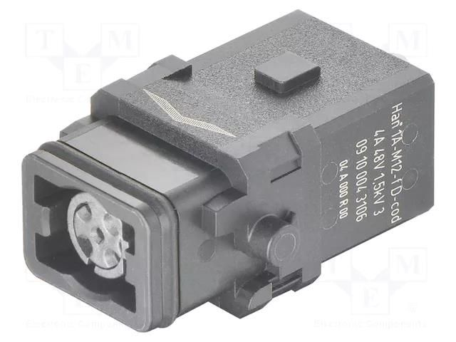 HARTING connector Han 1A-M12-f D-coded HARTING 09100043106