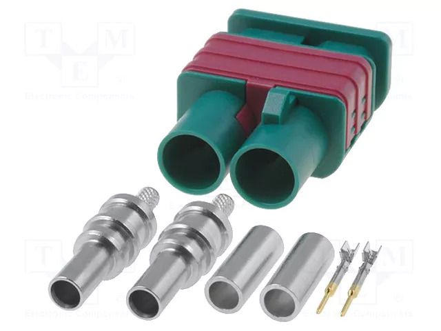 Connector: antenna; plug; Fakra; double,straight; green 4CARMEDIA ANT.CONN.05