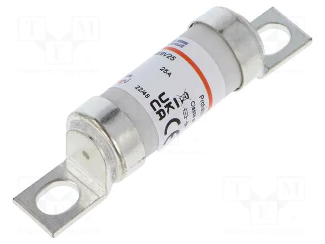 Fuse: fuse; 25A; 690VAC; gR; ceramic,cylindrical,industrial MERSEN J075885