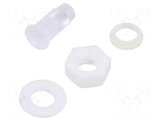 Fiber for LED; Ø5mm; L: 8mm; round; Front: convex; IP67 BIVAR PLTR5-8MM-PR2