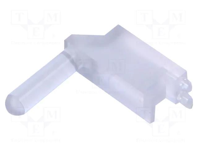 Fiber for LED; Ø3mm; Front: convex; angular,with PCB mounting BIVAR SLP3-500-450-R