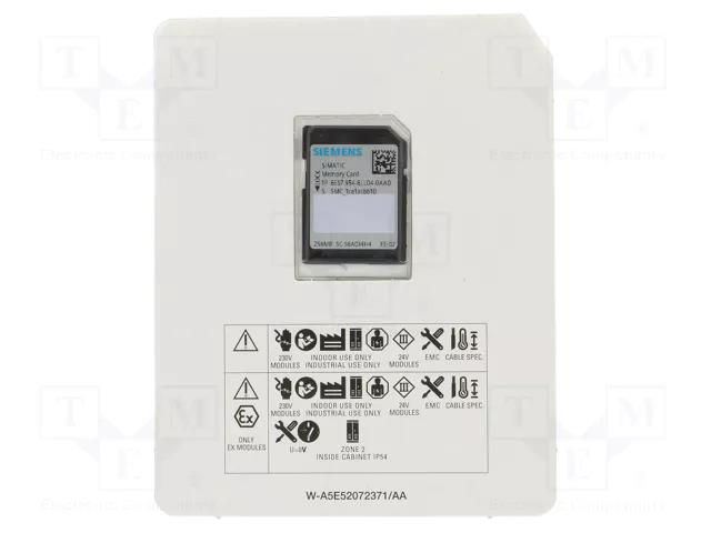 Memory card; S7-1200F; 256MB SIEMENS 6ES7954-8LL04-0AA0