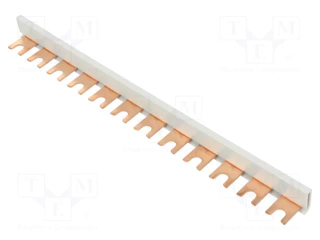 Busbar; 16mm2; Poles: 1; Urated: 400V; fork; Pitch: 17.8mm; L: 210mm PAWBOL E.4116/12LW