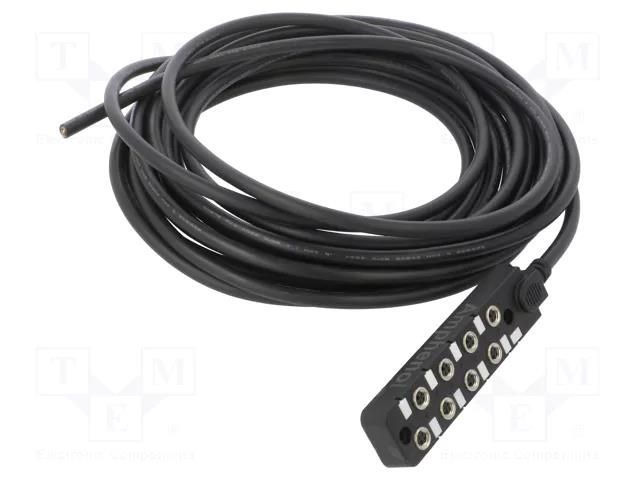 Distribution box; M8; PIN: 3; 10m; socket; 3A; IP67; IN: 8; OUT: 1 AMPHENOL LTW DB8-3A8CAB-SPS7B10
