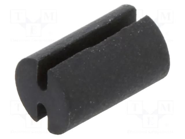 Spacer sleeve; LED; Øout: 3.7mm; ØLED: 3mm; L: 6mm; black; UL94V-0 BIVAR ELM4-6MM