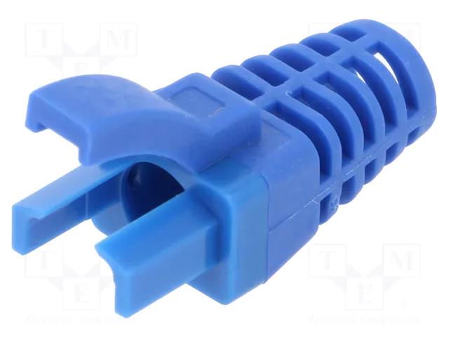 RJ45 plug boot; blue MH CONNECTORS MHRJ45SRI-B