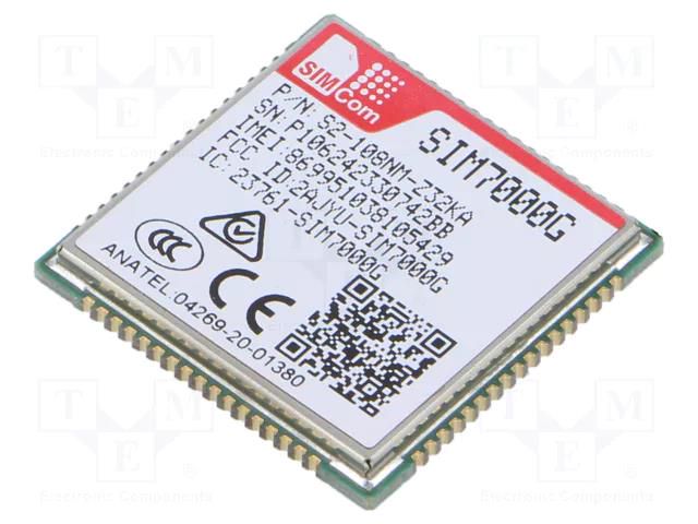 Module: LPWA/GPRS; Down: 300kbps; Up: 375kbps; SMD; 24x24x2.6mm SIMCOM SIM7000G-108NM