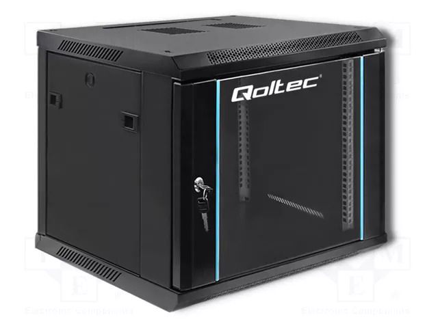 Enclosure: rack cabinet; Standard: 19"; 9U; black; Z: 500mm; X: 600mm QOLTEC QOLTEC-54466