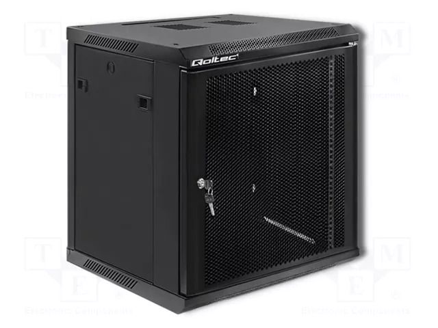 Enclosure: rack cabinet; Standard: 19"; 12U; black; Z: 635mm QOLTEC QOLTEC-54490