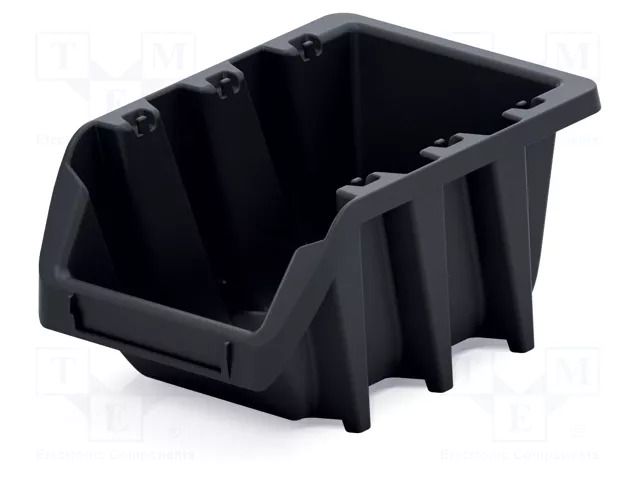 Container: cuvette; black; long; 120x77x60mm; KBIL12; BINEER KISTENBERG KBIL12-S411