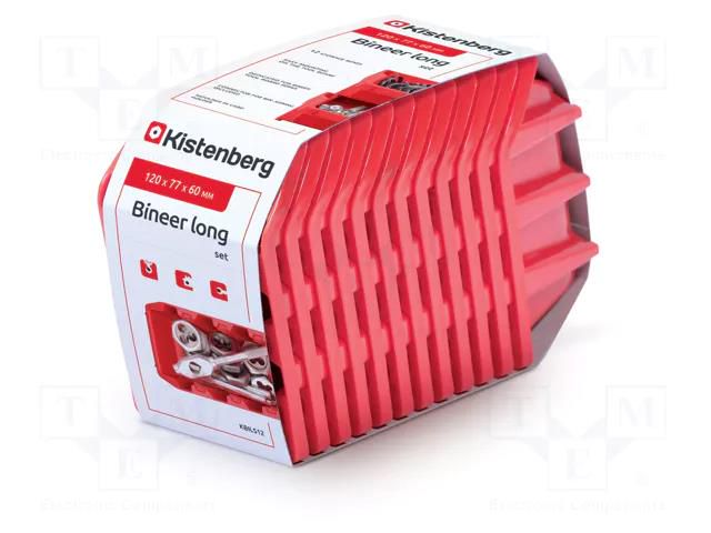 Container: cuvette; red; long; 120x77x60mm; 12pcs; KBILS12; BINEER KISTENBERG KBILS12-3020