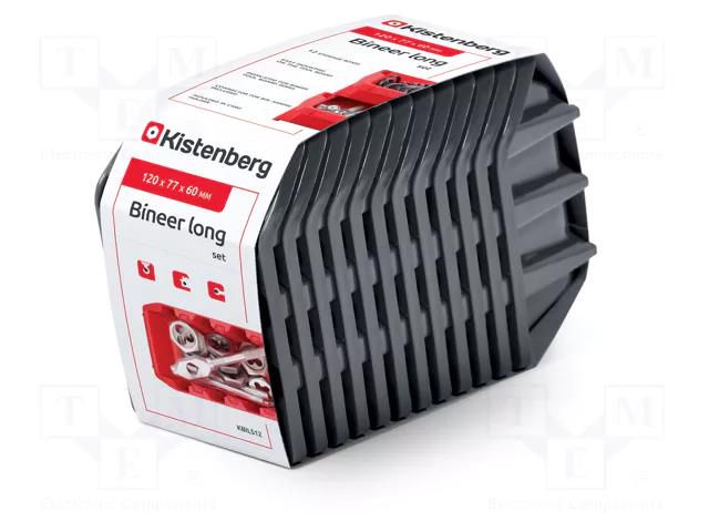 Container: cuvette; black; long; 120x77x60mm; 12pcs; KBILS12 KISTENBERG KBILS12-S411