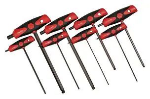 T-HANDLE SET, BALL END HEX, 8 PIECE 33496