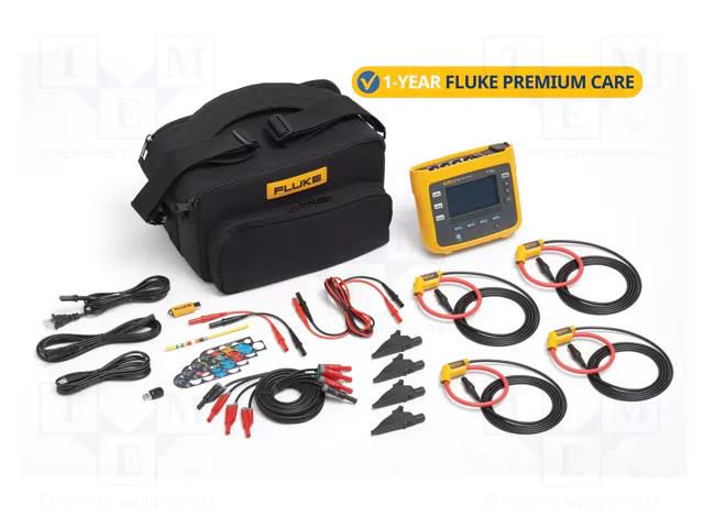 Meter: power logger; colour,LCD TFT 4,3"; Network: three-phase FLUKE FLK-1736/FPC