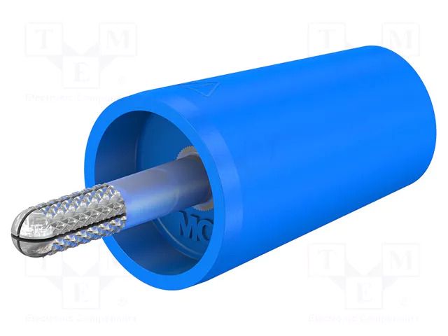 Connector: 4mm banana; adapter; 32A; blue; nickel plated; 42mm STÄUBLI A-SLK4-N-23