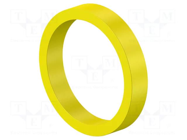 Sleeve; yellow; for banana sockets STÄUBLI XAS-1R-24