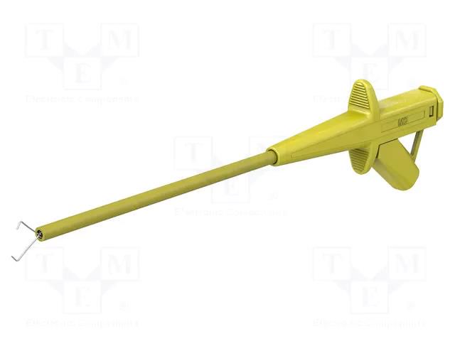 Clip-on probe; pincers type; 4A; yellow; 1kV; 4mm STÄUBLI SKPS-4-100-24