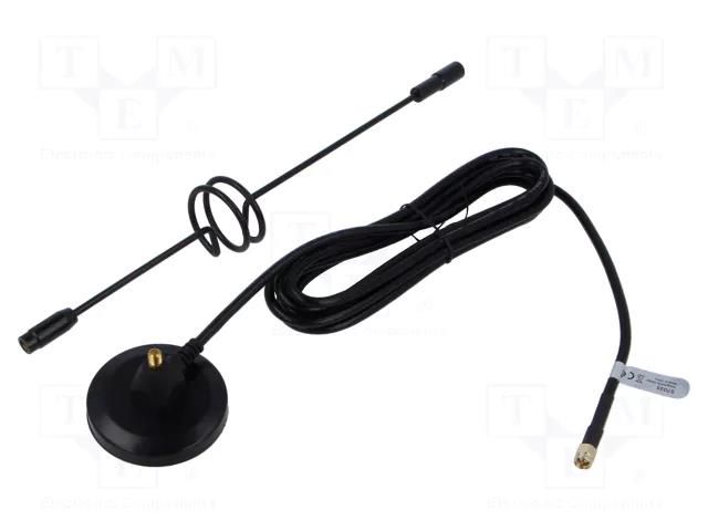 Antenna; black; SMA; 50W; 600MHz÷2.7GHz; 50Ω; 3m; 14dBi; -20÷85°C QOLTEC QOLTEC-57035