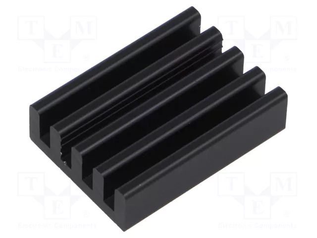 Heatsink: extruded; grilled; black; L: 37.5mm; W: 27mm; H: 10mm FISCHER ELEKTRONIK SK447/37.5/SA