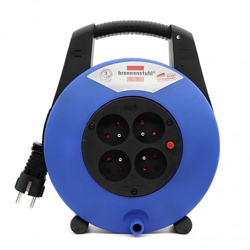 Vario Line cable reel 4-way black/blue 15.0 m H05VV-F 3G1.5 TYPE E 1104154 4007123042043