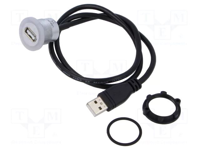 Adapter cable; USB A socket,USB A plug; USB 2.0; Len: 0.6m ONPOW USB-05C