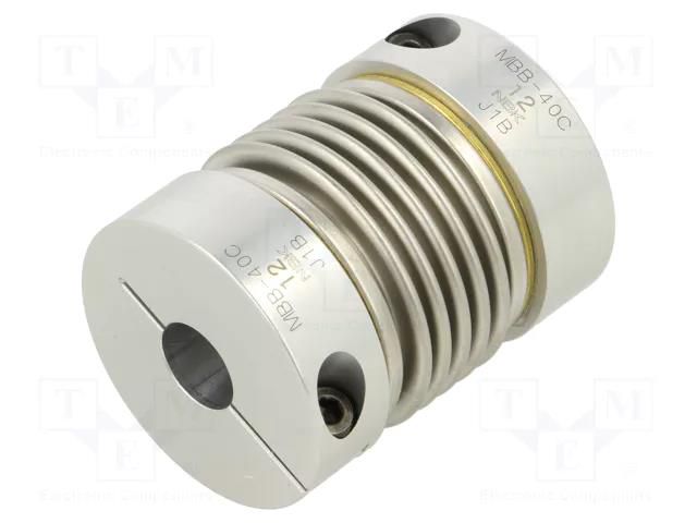 Coupling; Ø: 40mm; Ø1: 12mm; Ø2: 12mm; aluminium ELESA+GANTER 224440B1212ALNI